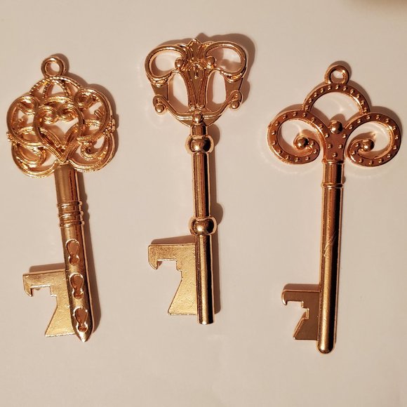 New rose Gold Colored Skeleton Key Bottle Openers - Picture 1 of 5